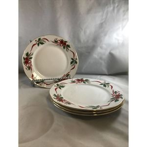 4 Baum Bros. Thun "Victorian Holiday" Christmas Dessert/Salad Plates E3-2